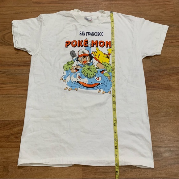 Pokémon Graphic Tee San Francisco Ash Ketchum Venusaur Pikachu Youth Large - Picture 6 of 6